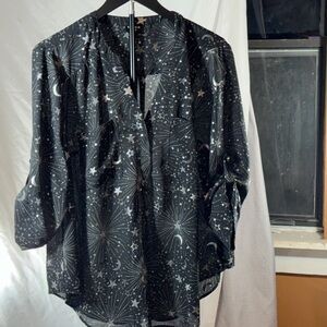 Torrid Black Starry Night Blouse